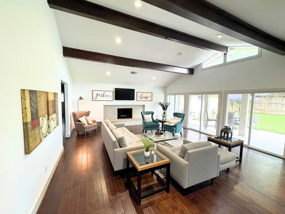 Comfortable living room ready for move-in at a Luxurway furnished home
