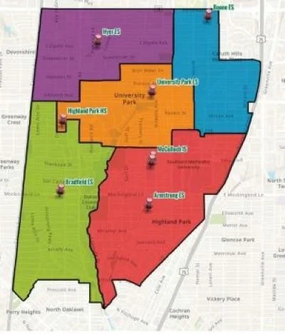 Highland Park zoning map