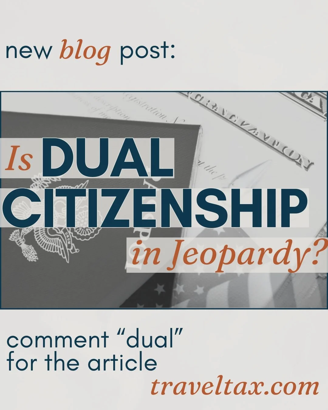 Check out our blog post for more on what this means tax-wise. As always, we're here to help you navigate your difficult tax situations. #dualcitizenship #2026 #taxes #expats #international