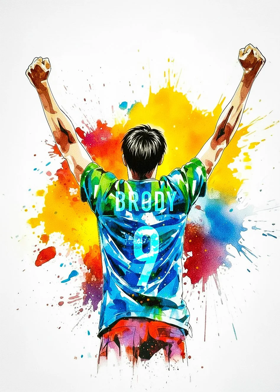 Personalised Future Football Star Art