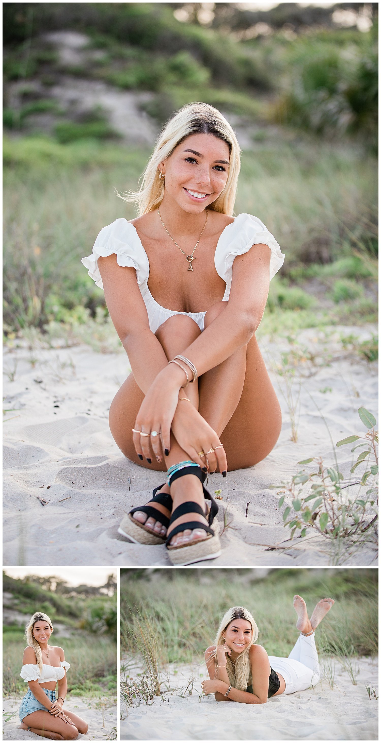 posing inspiration for senior girls at the beach in Ponte Vedra fl