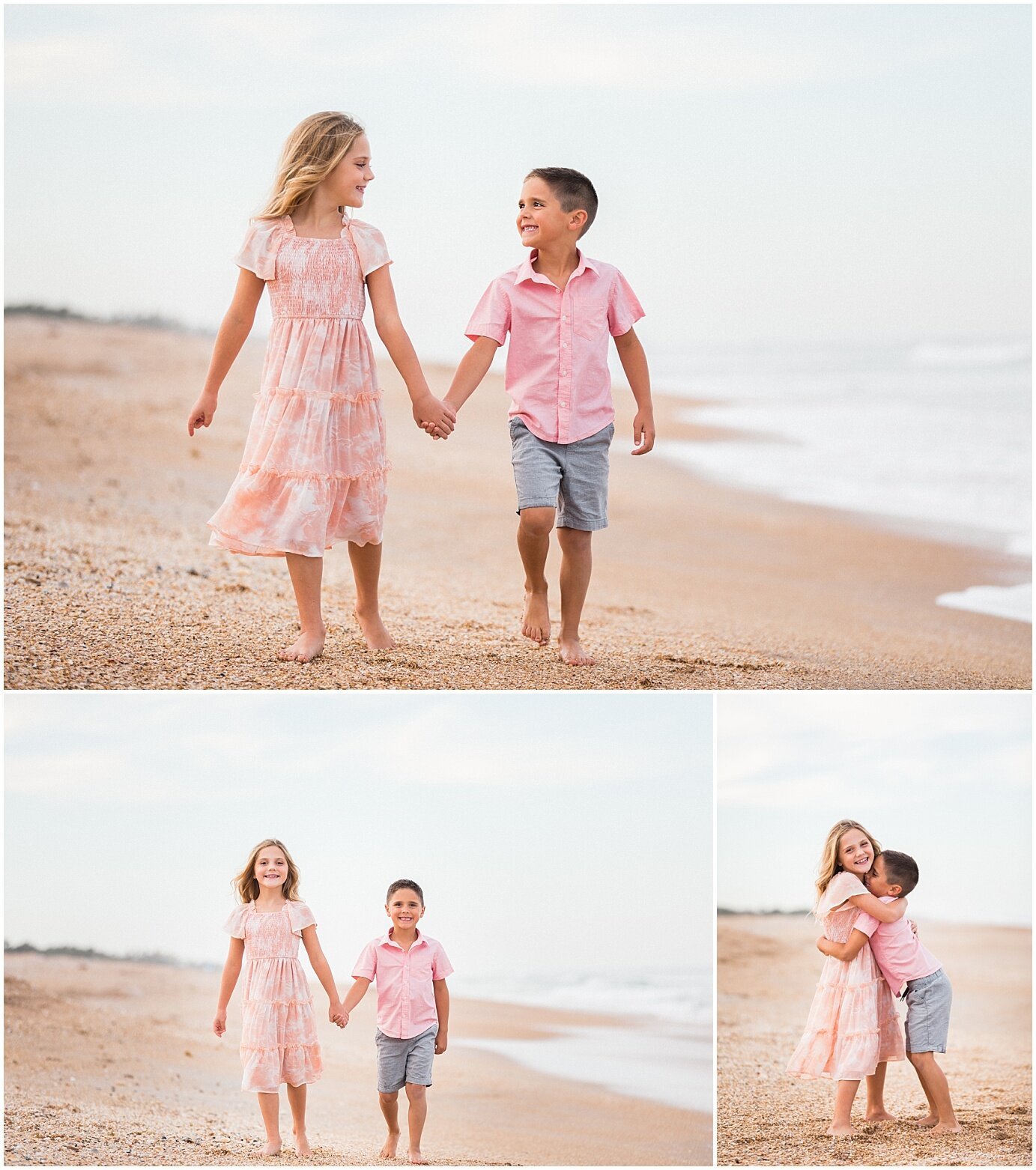 Sibling matching outfit ideas for a family session in Ponte Vedra Beach