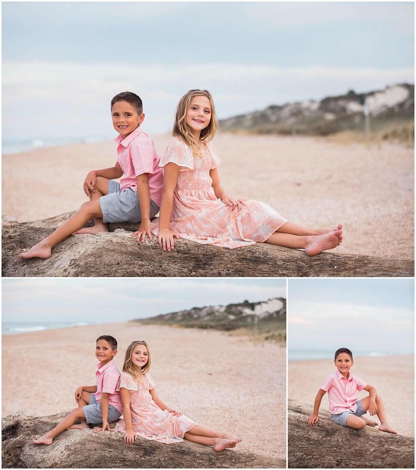 Sibling beach pictures in Ponte Vedra, FL