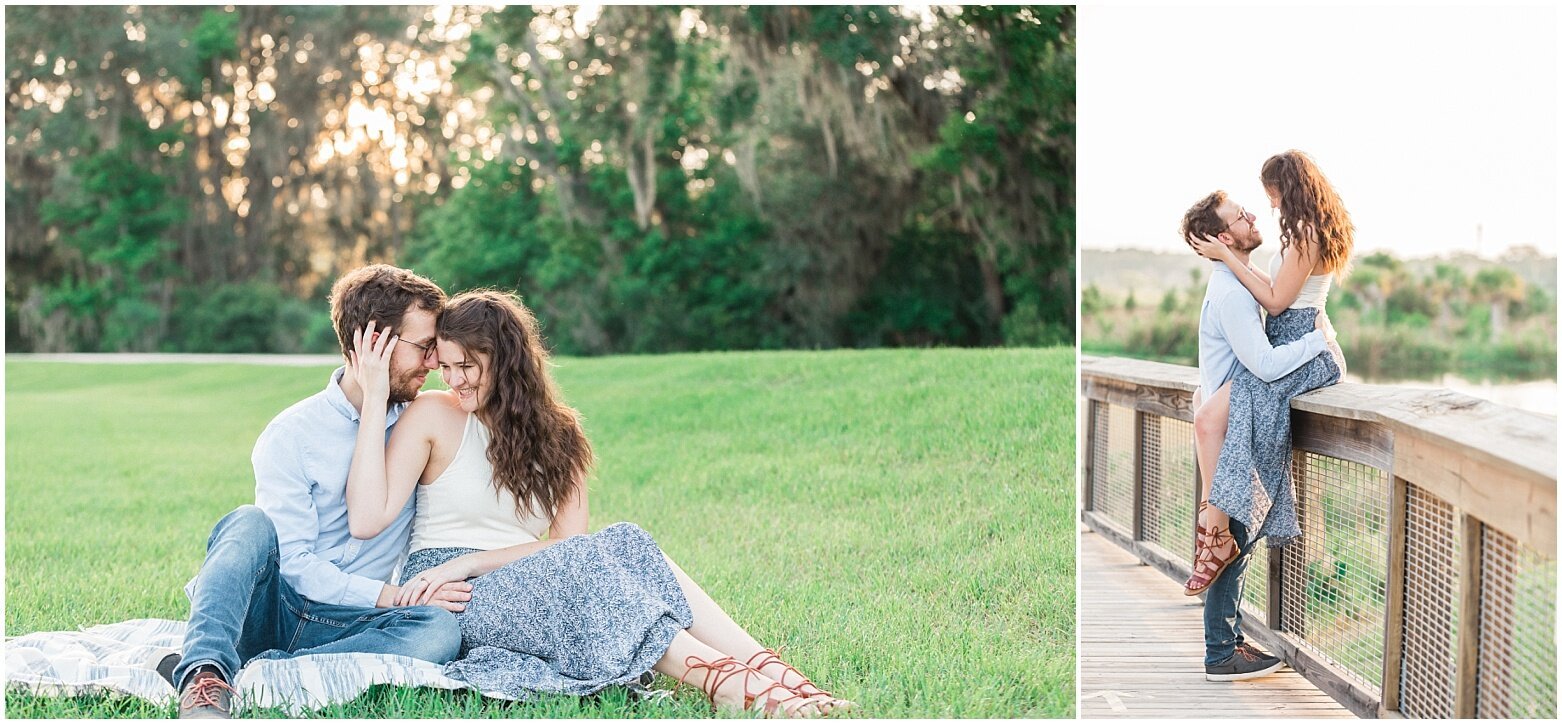 sunset engagement pictures outdoors