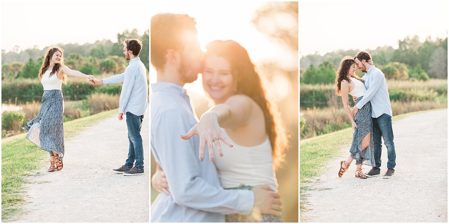 sunset picture ideas for engaged couples in north florida