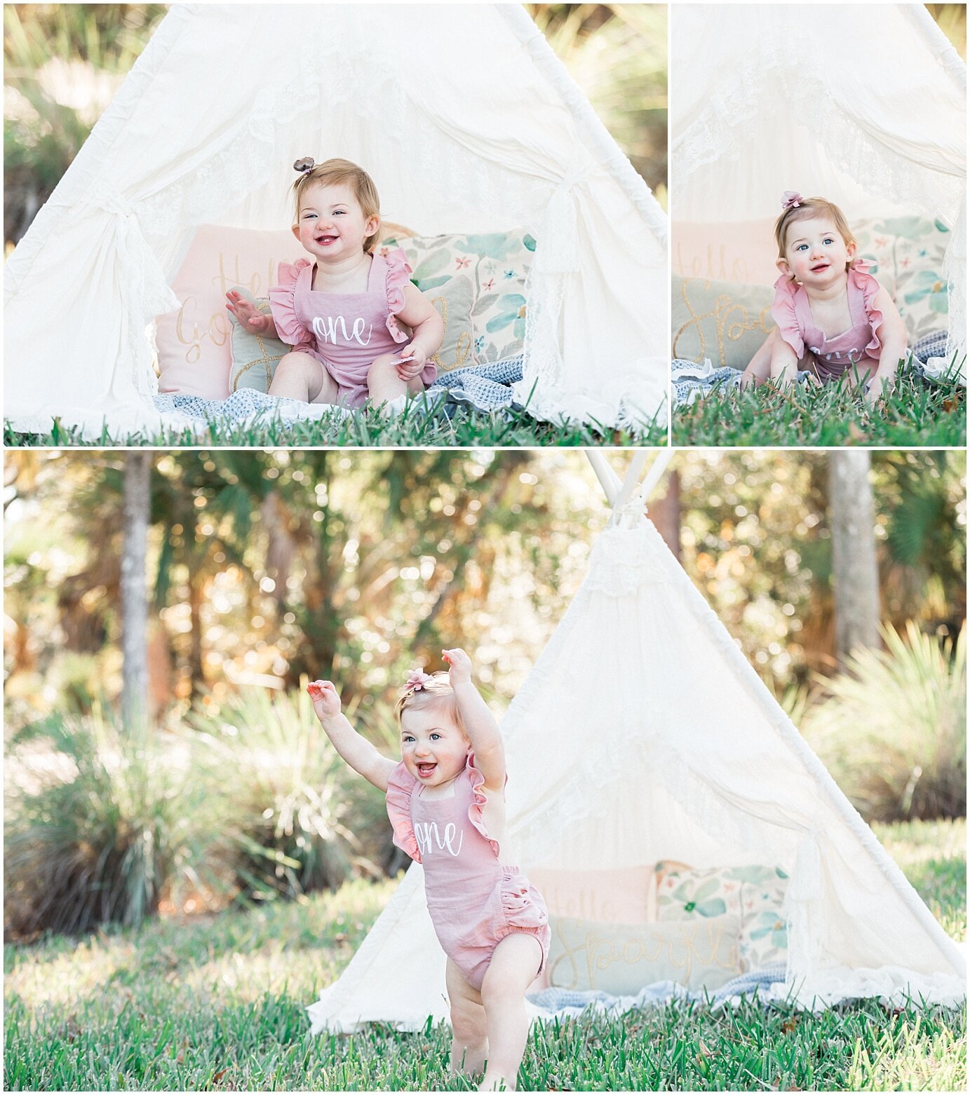 first birthday picture ideas with a teepee tent