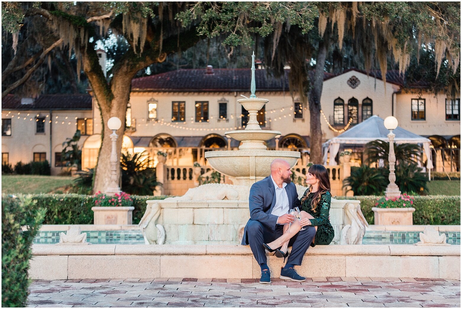 Mediterranean  looking session during engagement photoshoot in jacksonville fl
