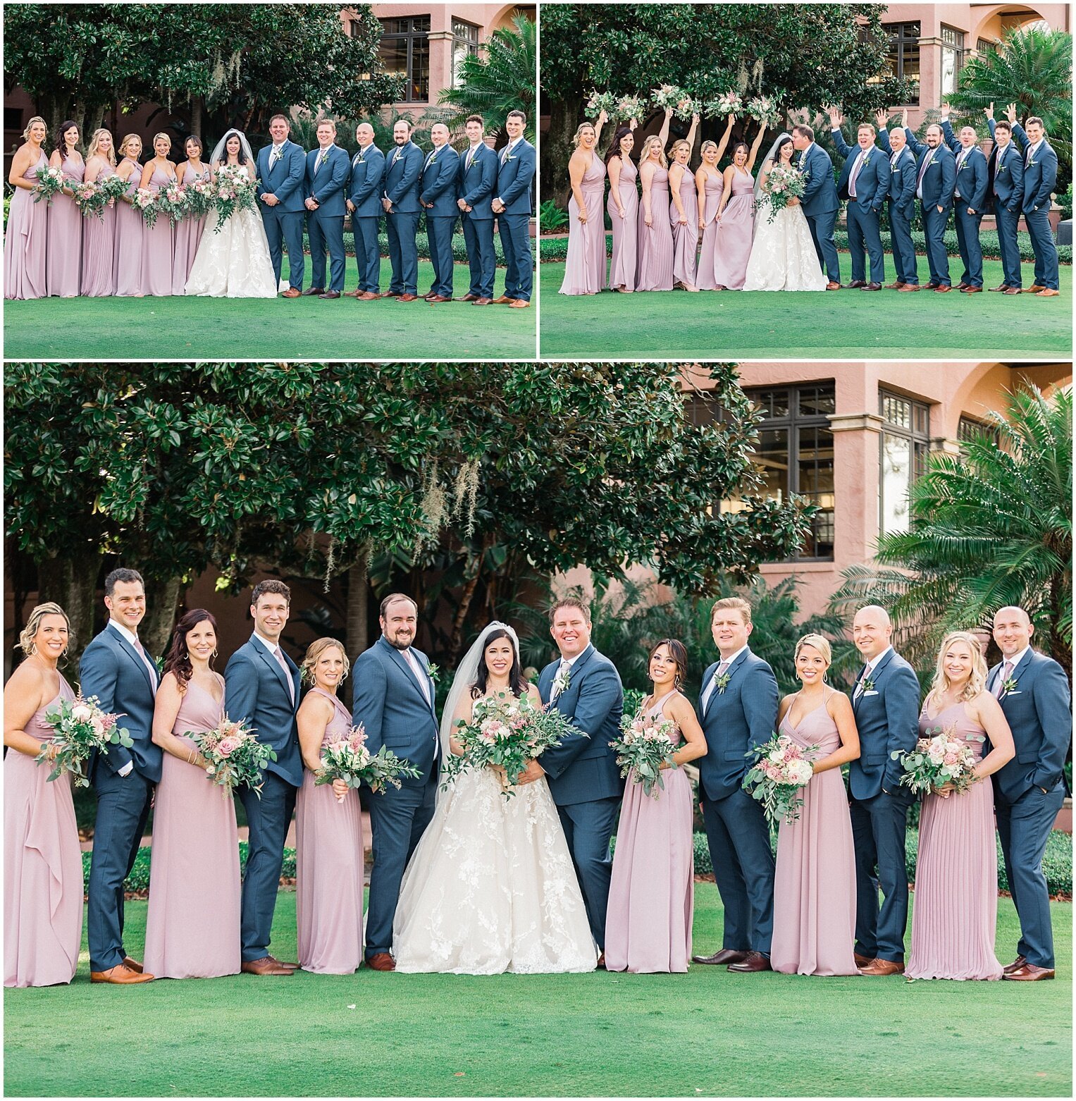 The entire bridal party picture and posing ideas