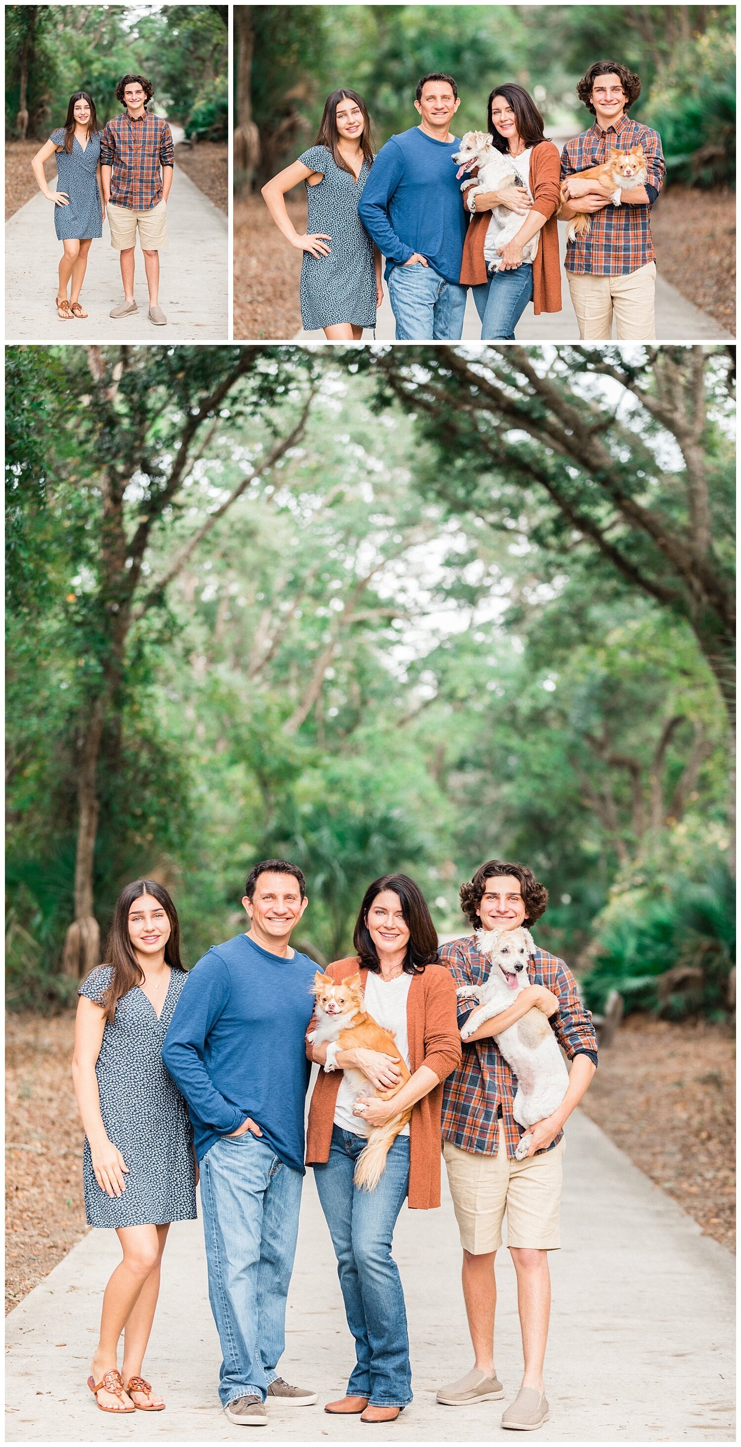 Nocatee family posing for pictures in 20 mile park