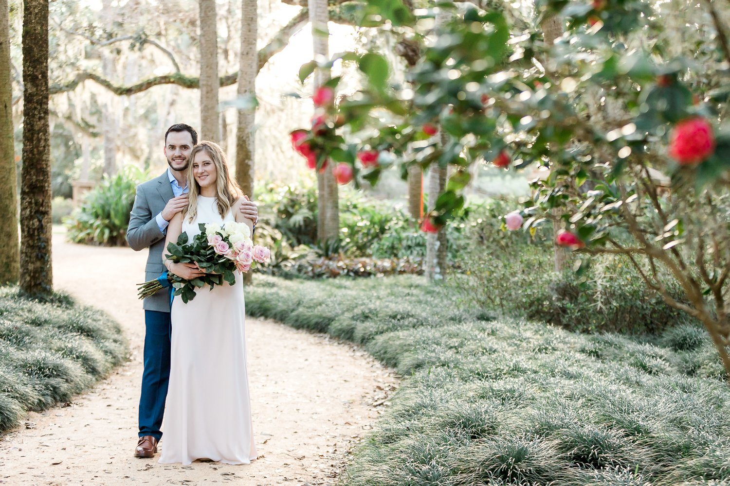 winter time engagement session in the park