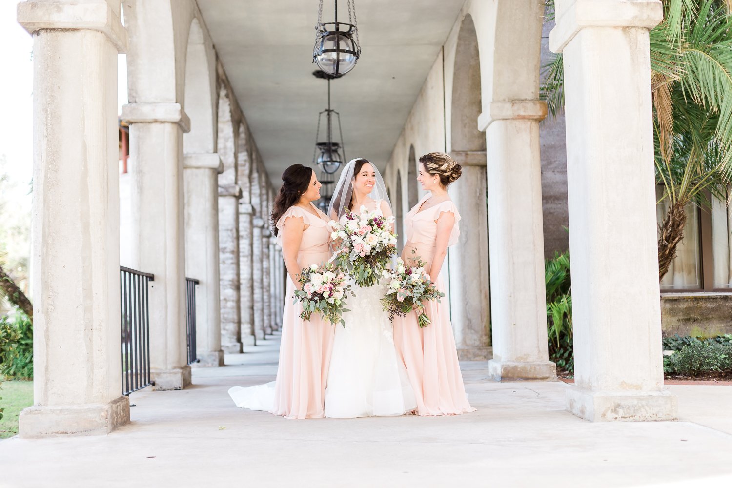 Bridal party portraits in St.Augustine