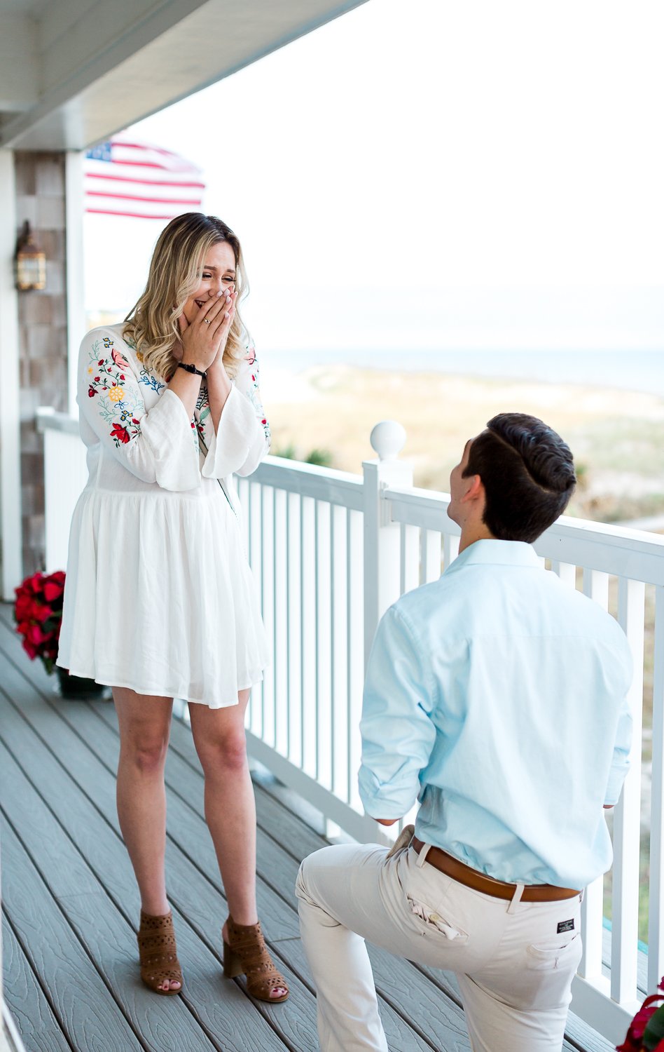surprise proposal in amelia island beach