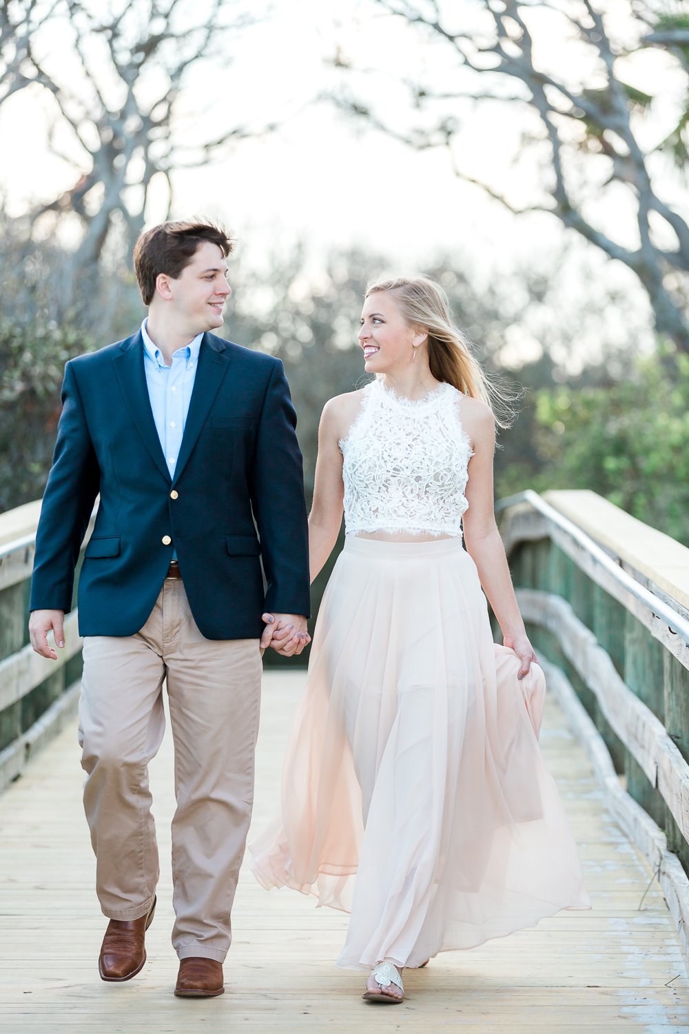 couple walking on the boardwalk