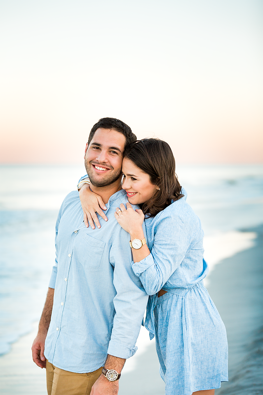 sunset beach engagement session in jacksonville fl