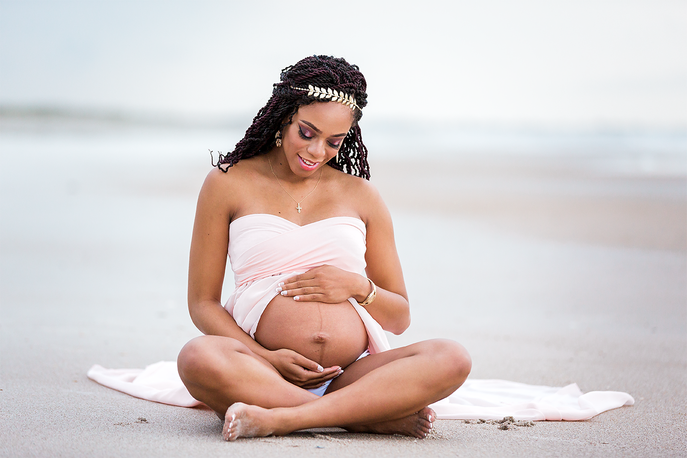 maternity photoshoot at the beach in jacksonville fl