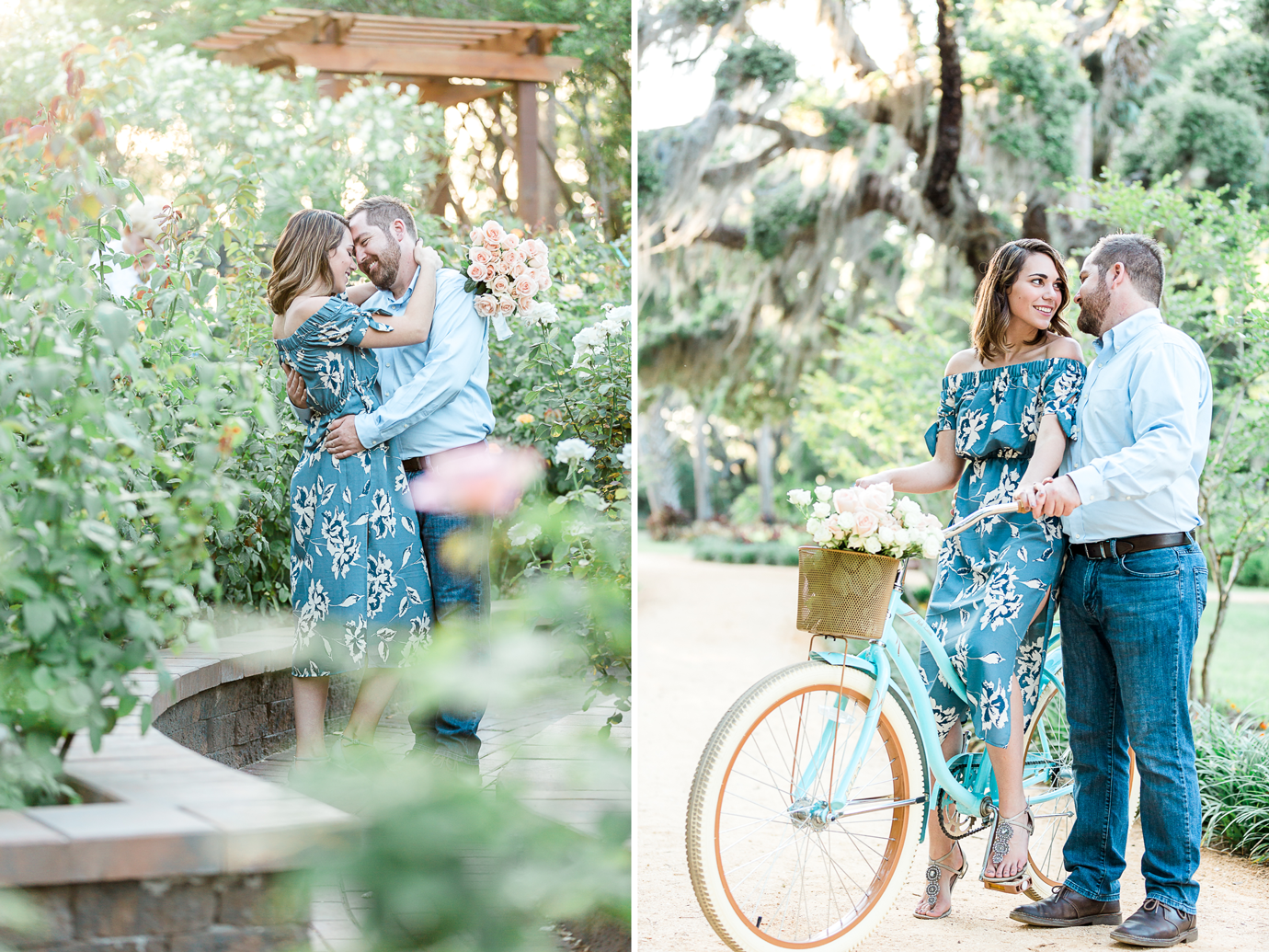 engagement picture ideas with beach cruiser bike