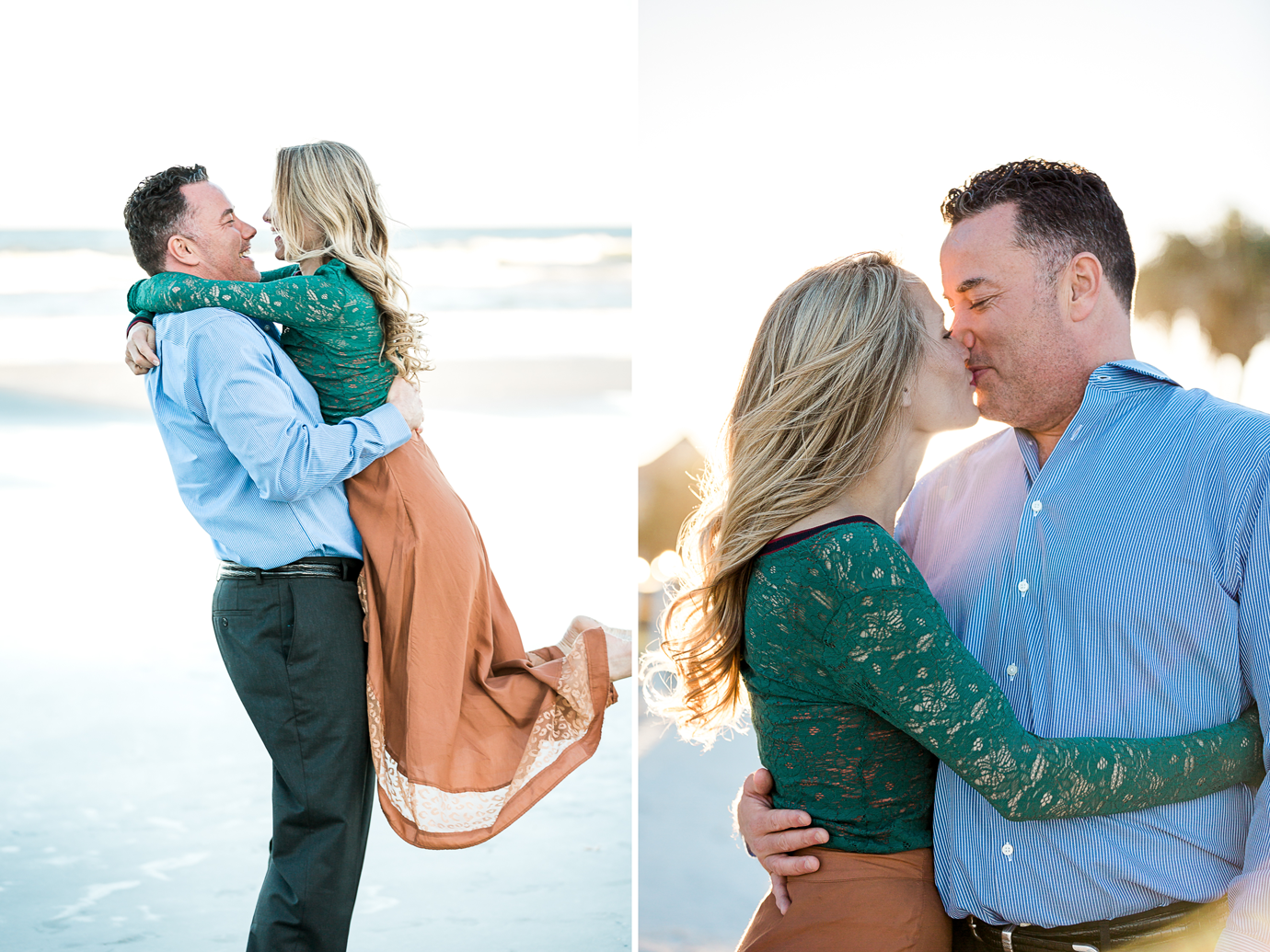 sunset engagement photos in jacksonville beach