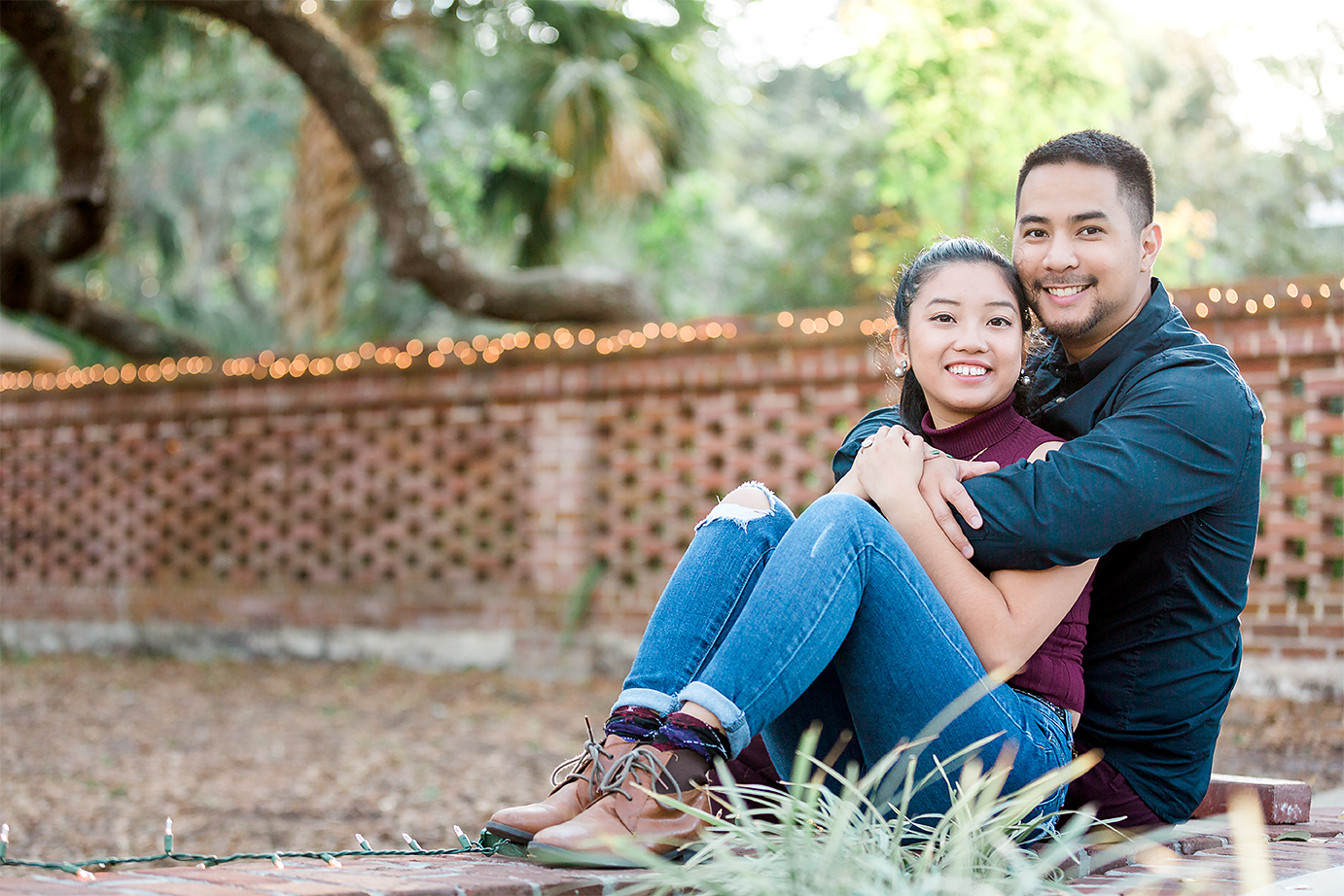 holiday surprise proposal in st.augustine nights of lights