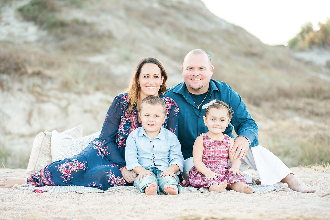 sunset family session in ponte vedra beach