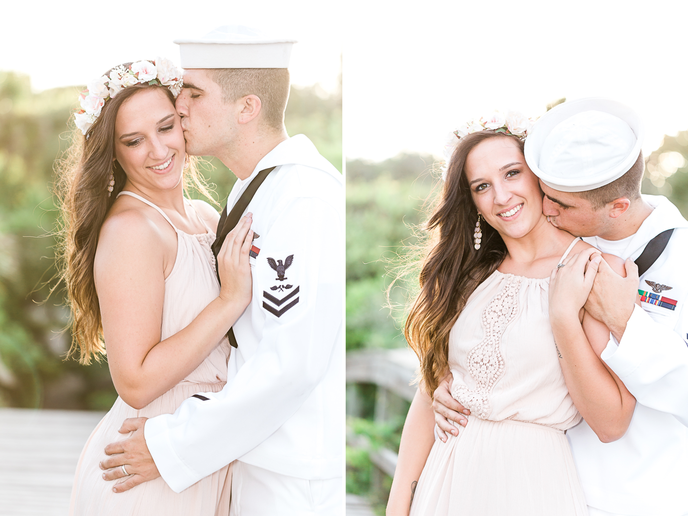 navy engagement session in hanna park