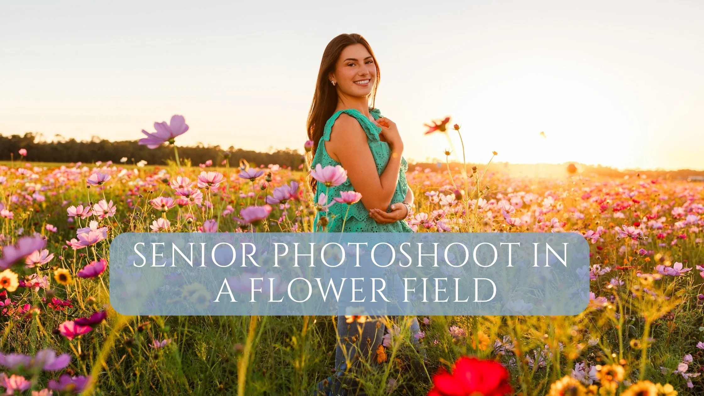 Senior photoshoot experience in a flower field {Jacksonville and St. Augustine portrait photographer}