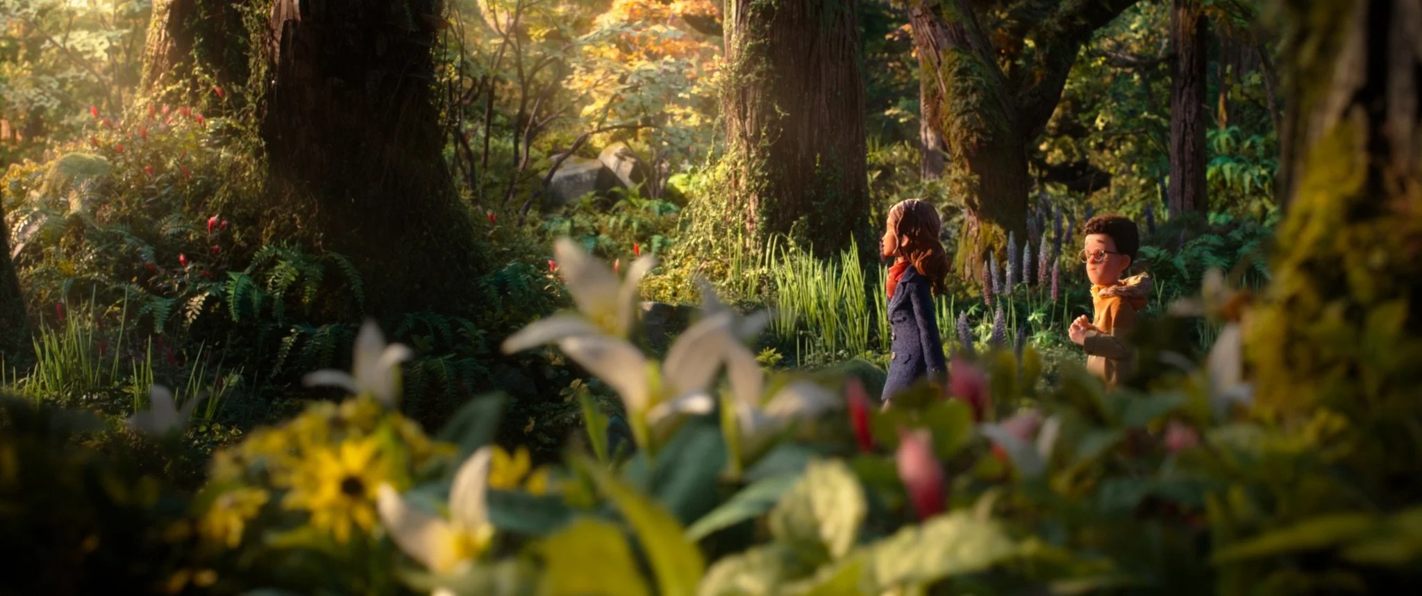 Peyton Elizabeth Lee as Prue McKeel and Jacob Tremblay as Curtis in LAIKA’s Wildwood | Courtesy of Laika