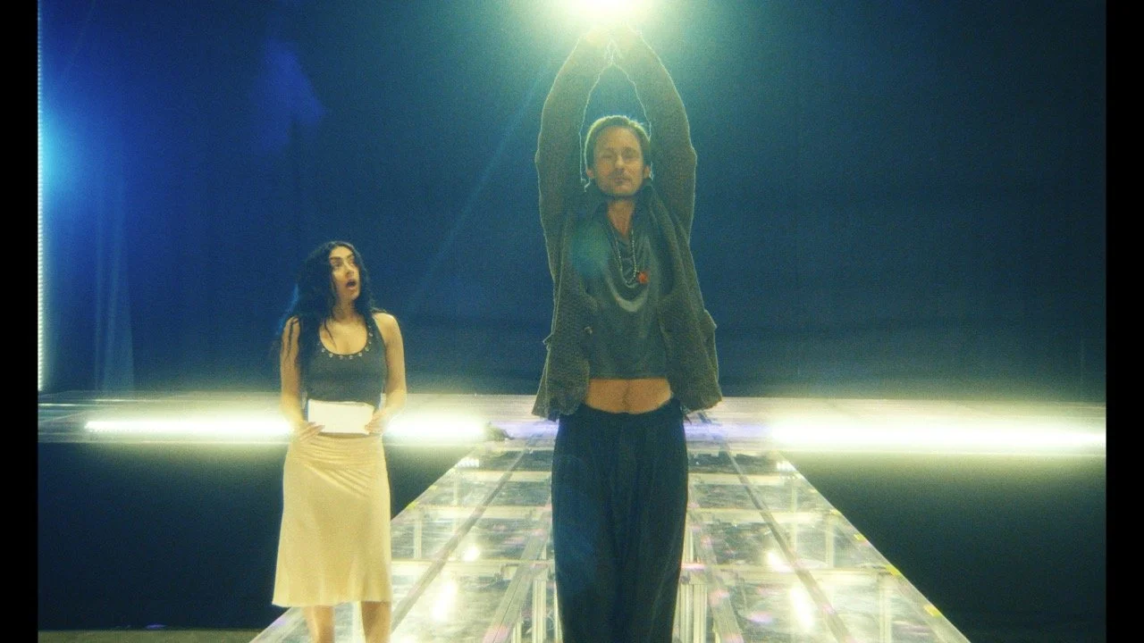 (L-R) Charli xcx, Alexander Skarsgård in 'The Moment' | Credit: Courtesy of A24