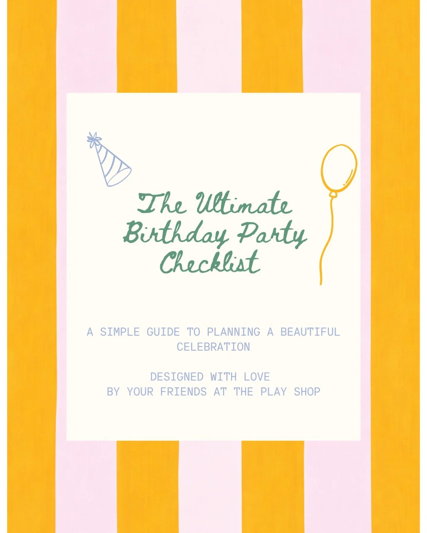 Because planning a party deserves an aesthetic checklist ✨ Activity downloads are coming to Etsy soon. 🎈