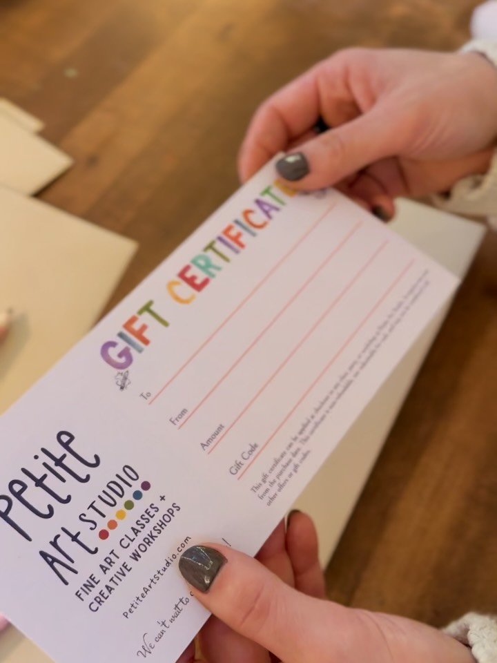 Did you know we offer gift cards? A creative gift for your little artist or a friend hoping to make more time for art ✏️ 
Head over to PetiteArtStudio.com/gifts 

#katonah #northernwestchester #artstudio #giftidea  #westchesterkids  #katonahmoms #lew