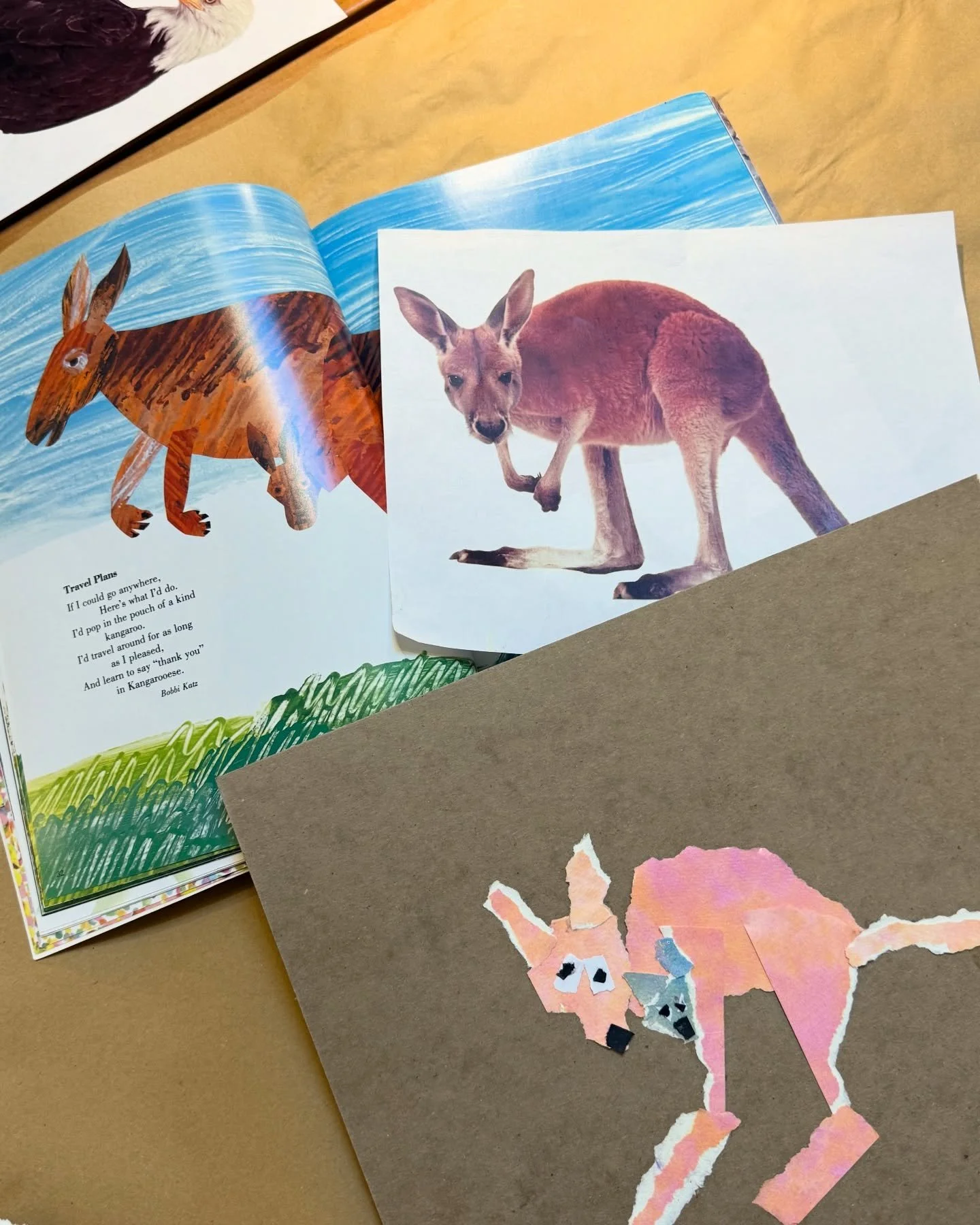 Pre-school DoodleWorms created observational animal collages this week! ✂️🦒

Inspired by @officialericcarle, of course. It was a great way to use our painted paper from our process art exploration last week.

We&rsquo;ve been thinking a lot about pr