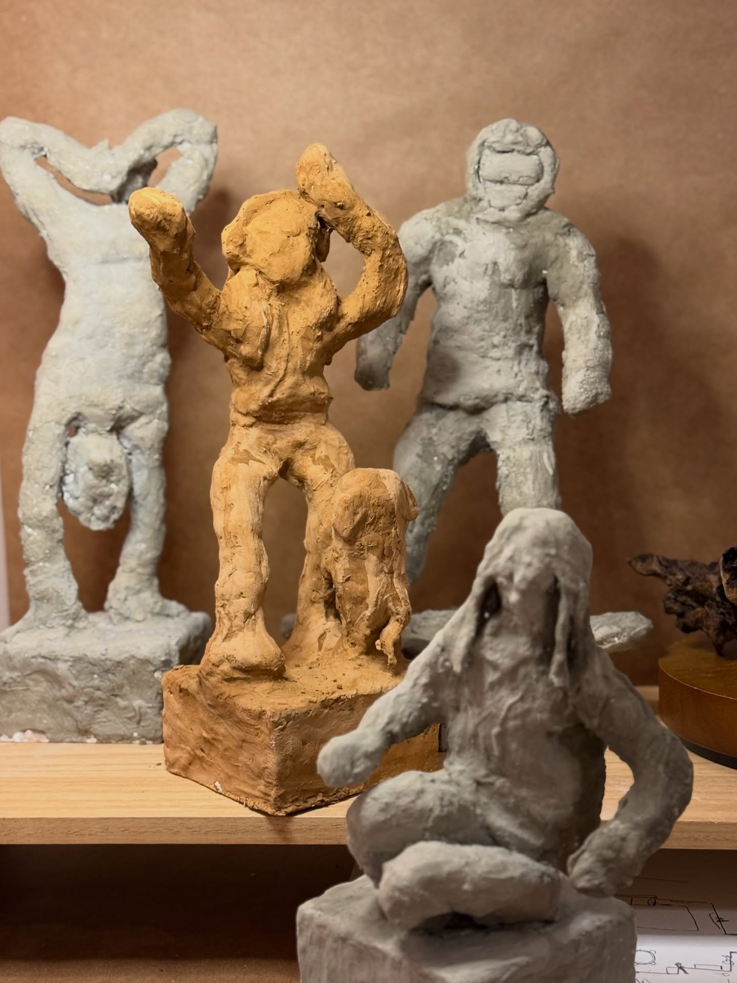 Advanced Studio artists created figurative stone sculptures, capturing a fleeting moment in time through gesture and observation. These figures reflect the curiosity and self-discovery that often accompany adolescence. Their artist statements offer a