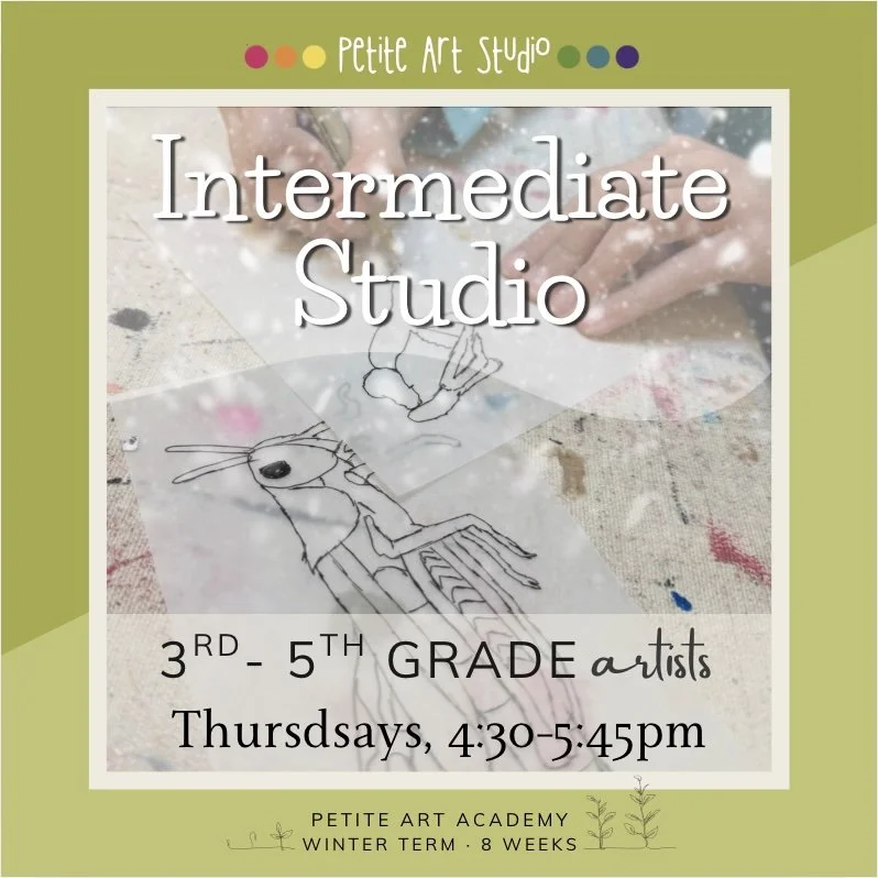 Intermediate Studio: 3rd- 5th grade artists