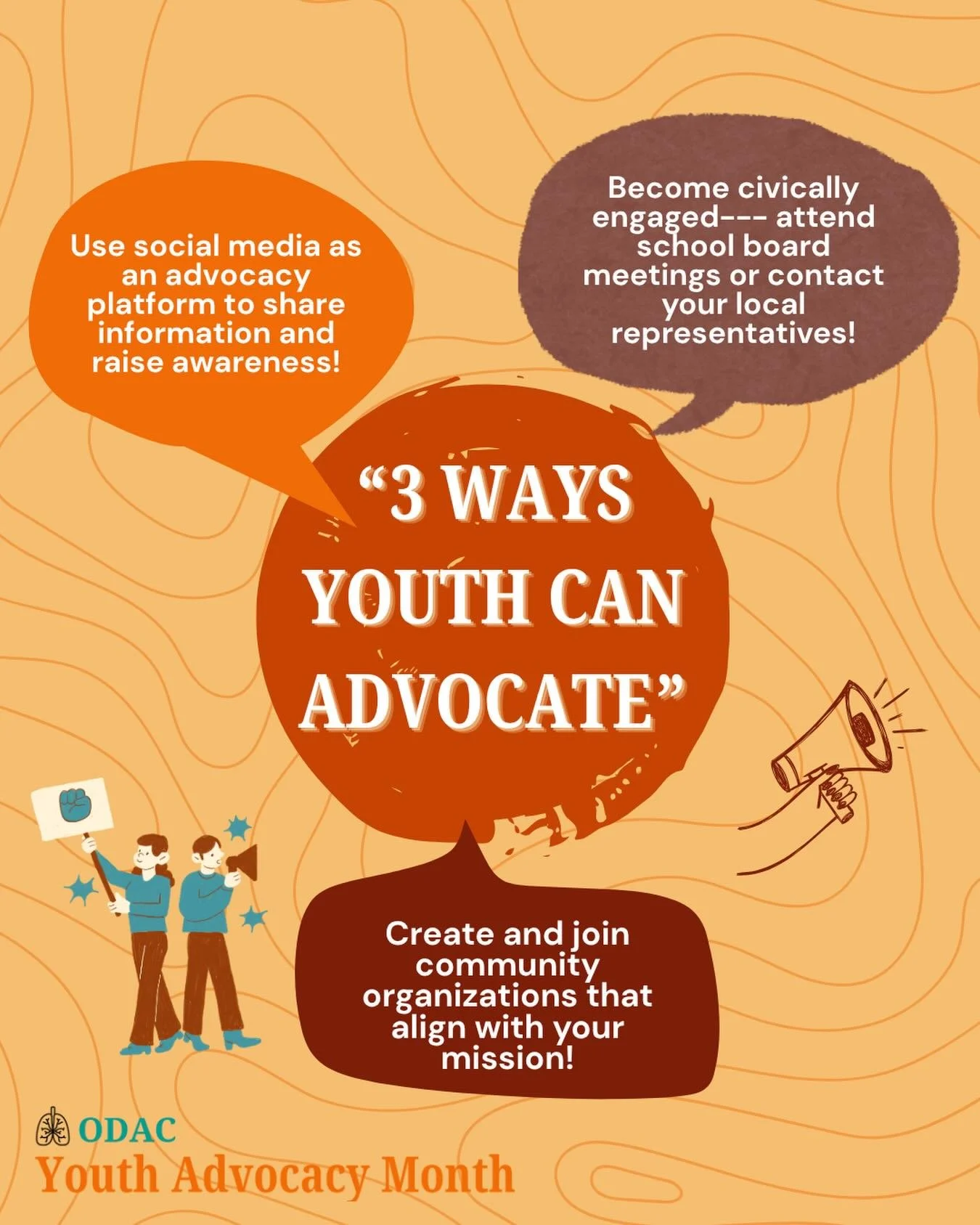 Share this with youth in your community in honor of youth advocacy month! It is extremely important to spotlight youth voices as they stand at the forefront of our future society! 🌟

#youthadvocacy #youthadvocacymonth #odacus