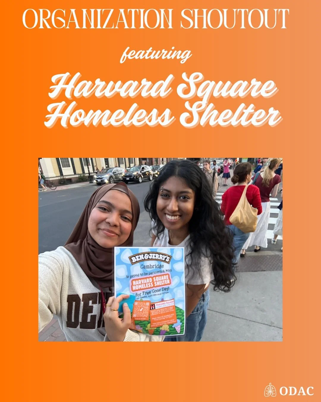 To conclude Youth Advocacy Month, we have a special shout out for Harvard Square Homeless Shelter, a student-run overnight shelter for people experiencing homelessness. Their work is supported through fundraising such as with Ben &amp; Jerry&rsquo;s.