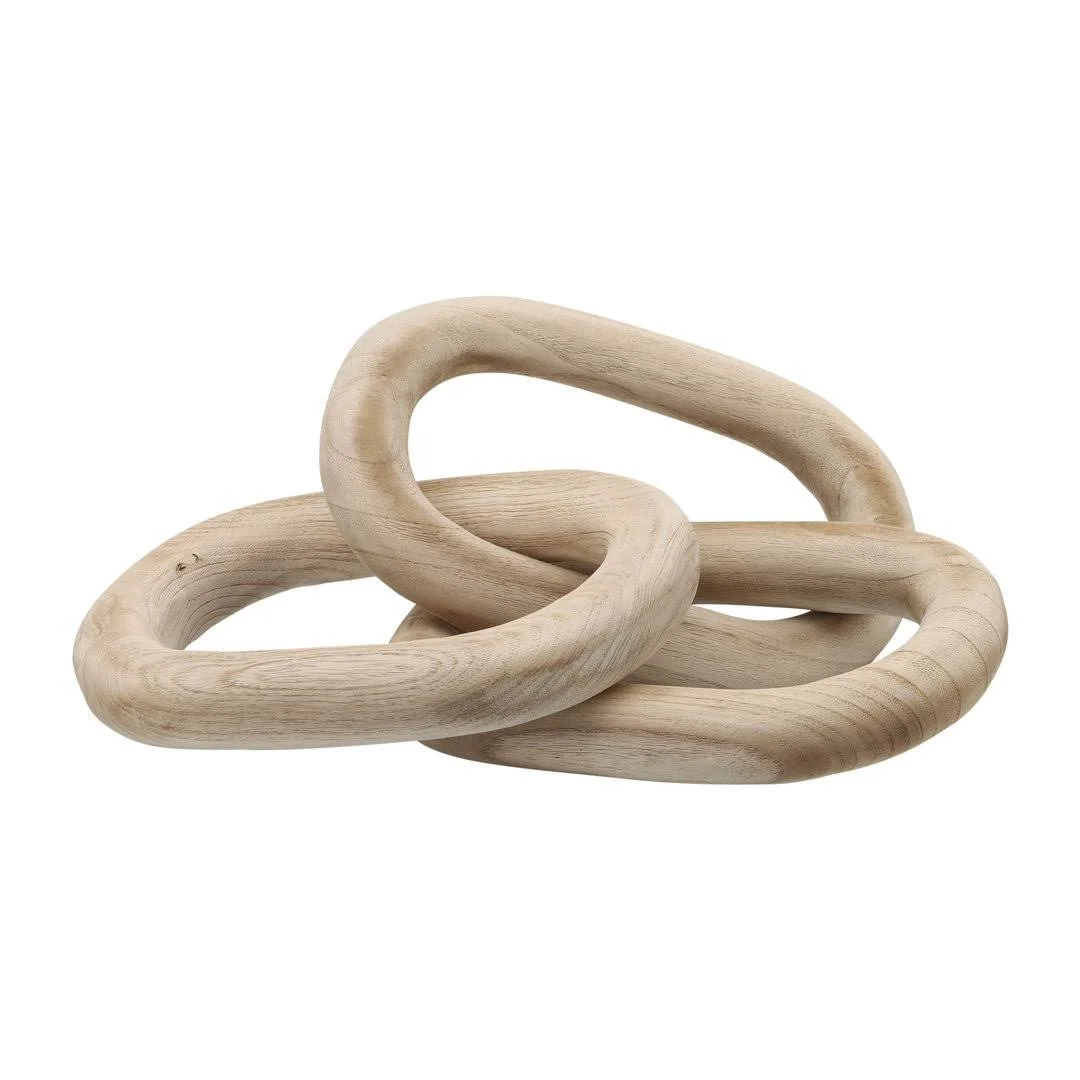 Wooden Chain Link Decor Object — Viva Carpets & Home