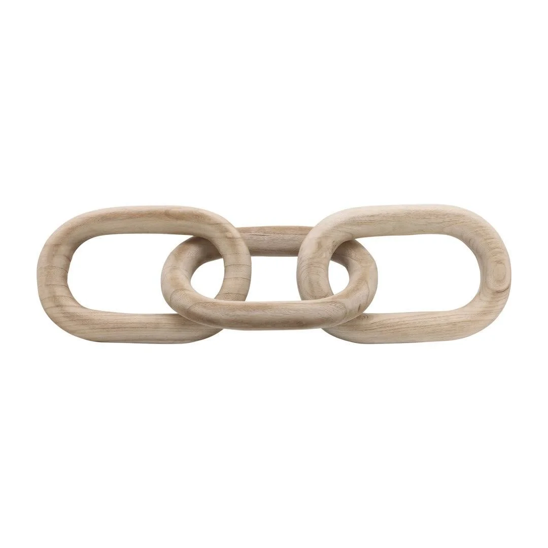 Wooden Chain Link Decor Object — Viva Carpets & Home
