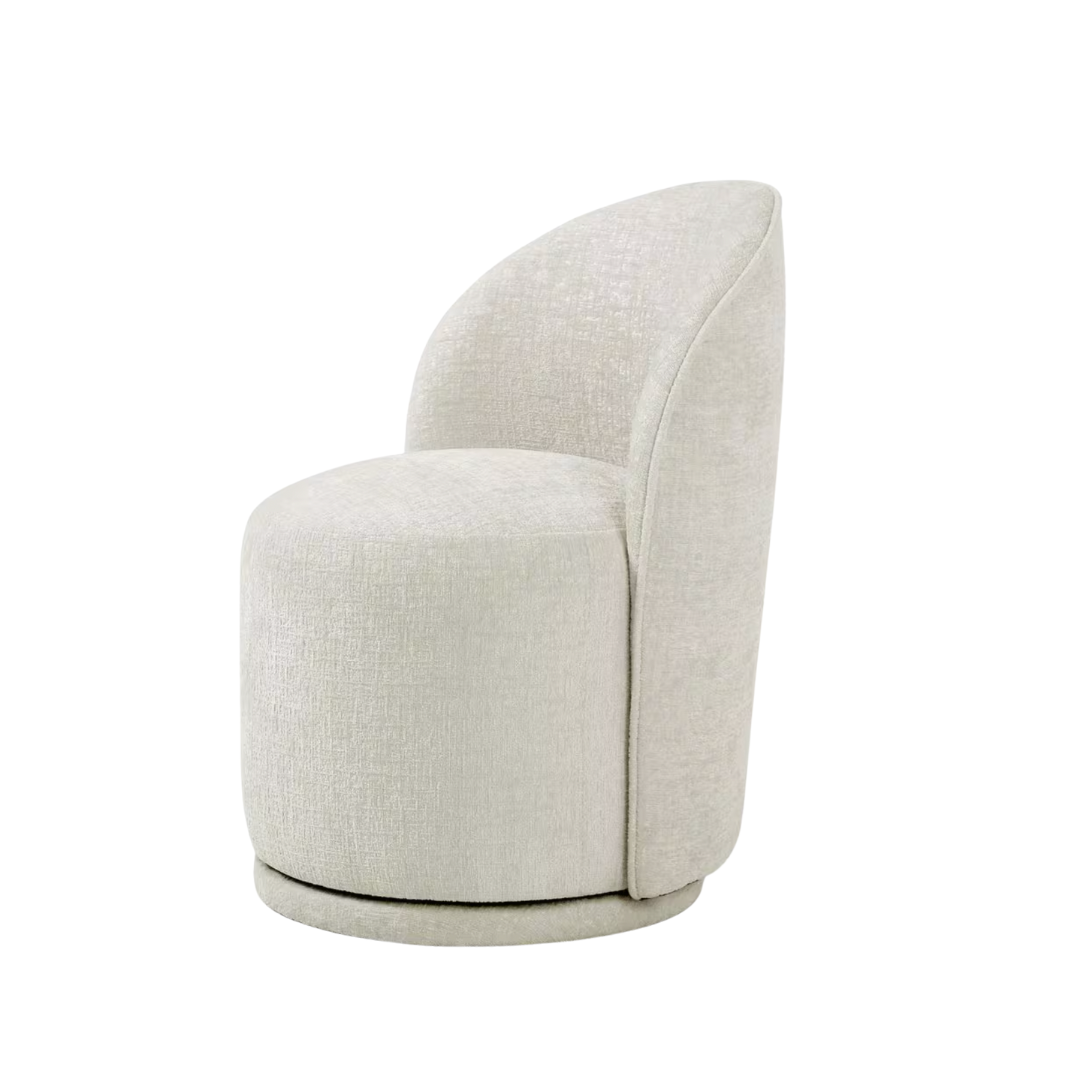 Swivel Upholstered Dining Chair (Light Sand) $220