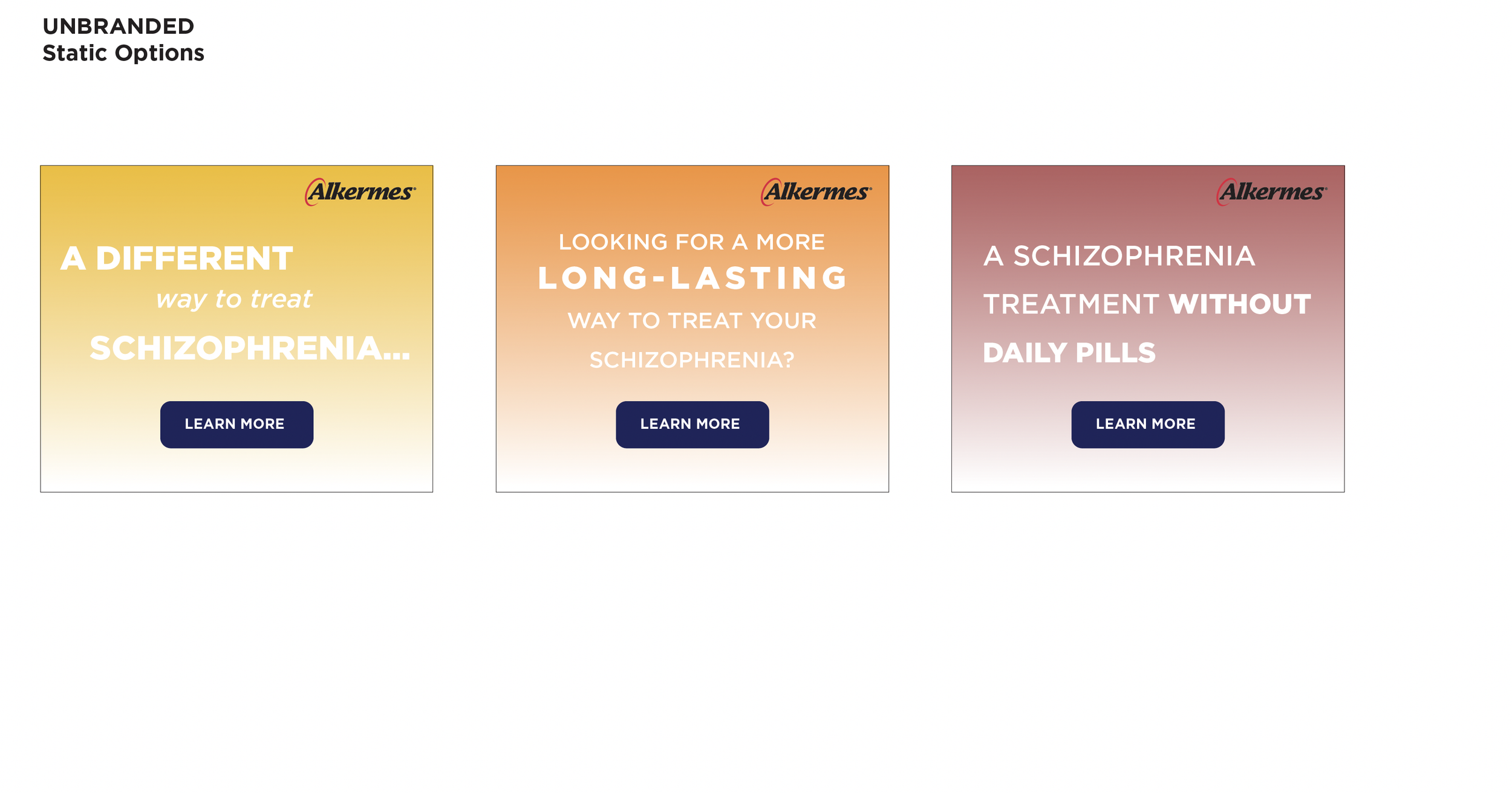 Unbranded static banners