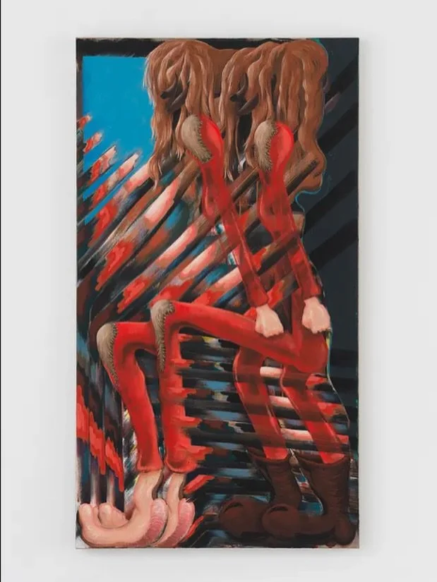 Bridget Mullen
Quitters
2019-2022
Flashe and acrylic on linen
54 x 30 inches

@bridgemullen #bridgetmullen part of the permanent collection of AMOCA.

Bridget Mullen (b. 1976, Winona, MN) is a Brooklyn-based painter whose vibrant abstractions pulse b