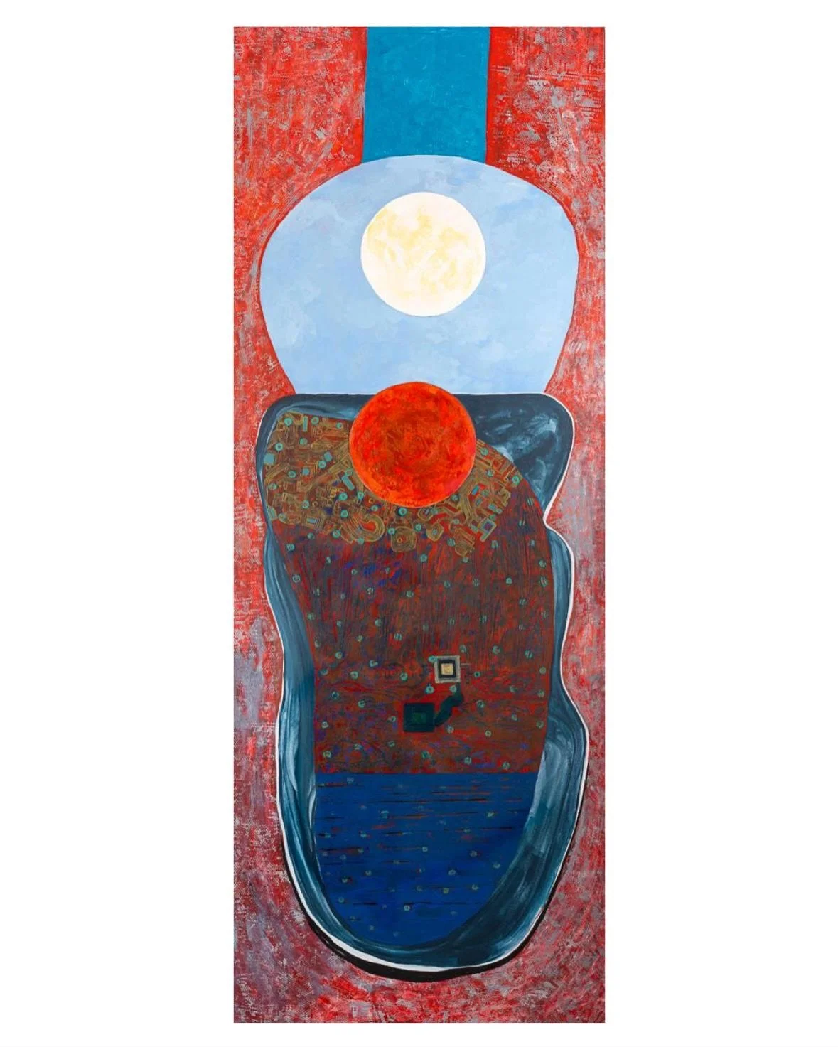 Merikokeb Berhanu
Untitled LXXXI, 2023
Acrylic on canvas
243 x 91 cm

@merikokeb4699 part of the permanent collection of AMOCA #amocawales #merikobebberhanu