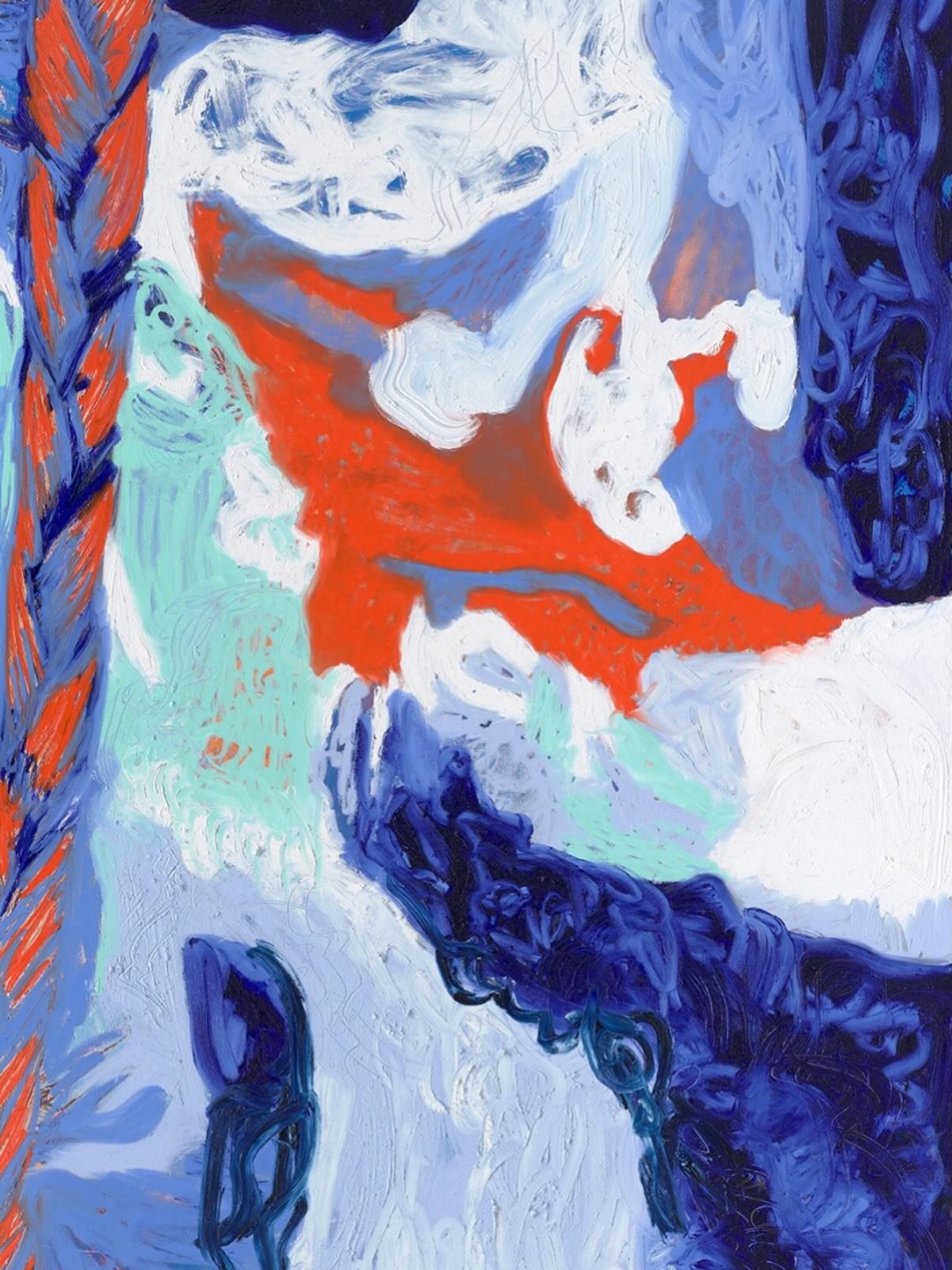 Donna Huanca
Orange Ovary, 2019
Oil and sand on digital print on canvas
275 x 180 cm

Part of the permanent collection of AMOCA&nbsp;#amocawales

@ruaminx 

Donna Huanca (b. 1980, Chicago, USA) works across painting, sculpture, performance, sound and