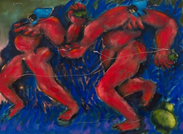 Conny Maier
Zorn 10, 2023
Oil on canvas
130 x 180 cm

Part of the permanent collection of AMOCA&nbsp;#amocawales

@c.m.connymaier 

Conny Maier (b. 1973, Germany) explores states of vulnerability, dominance and entanglement at the edges of the human 