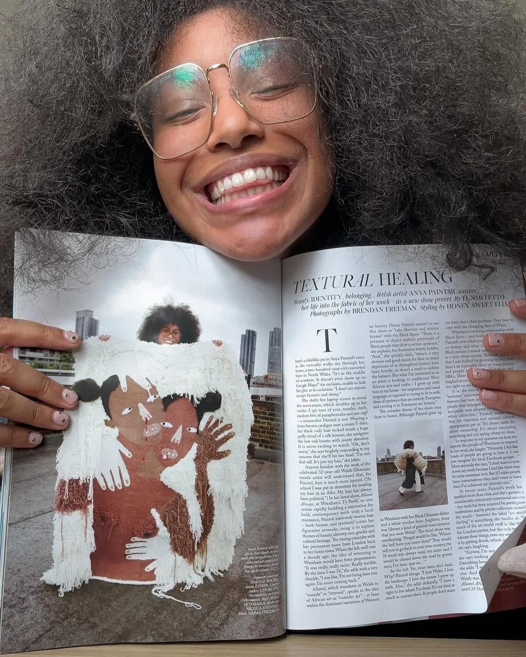 Congratulations dear Anya Paintsil on being featured in latest issue of British Vogue &mdash; we&rsquo;re also so happy and proud to have this amazing piece of art in the permanent collection of AMOCA 🩶

Anya Paintsil
Nose bleeds, no back teeth and 