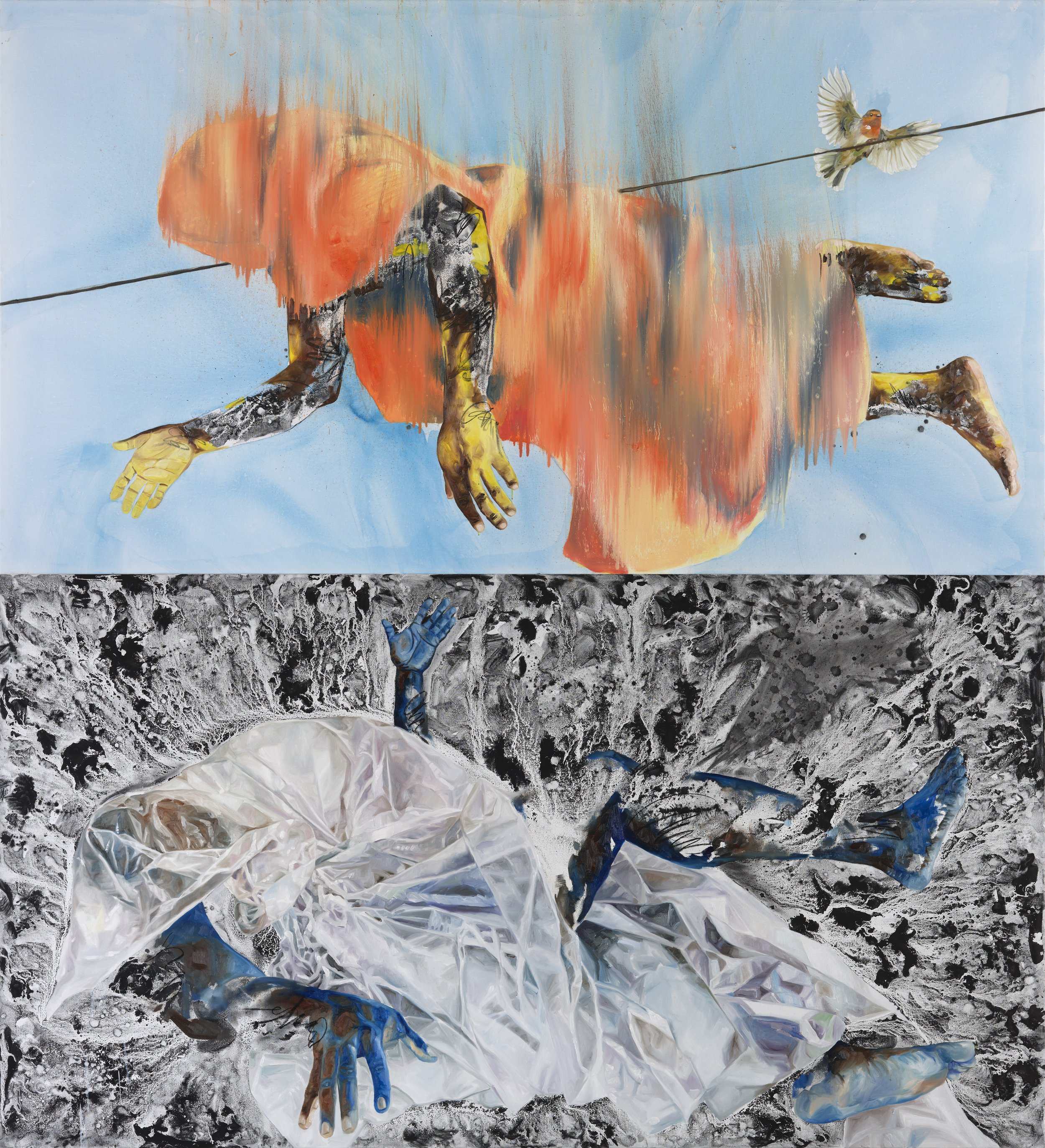 Kahari Turner, Icarus and the Sea Turtle (diptych)