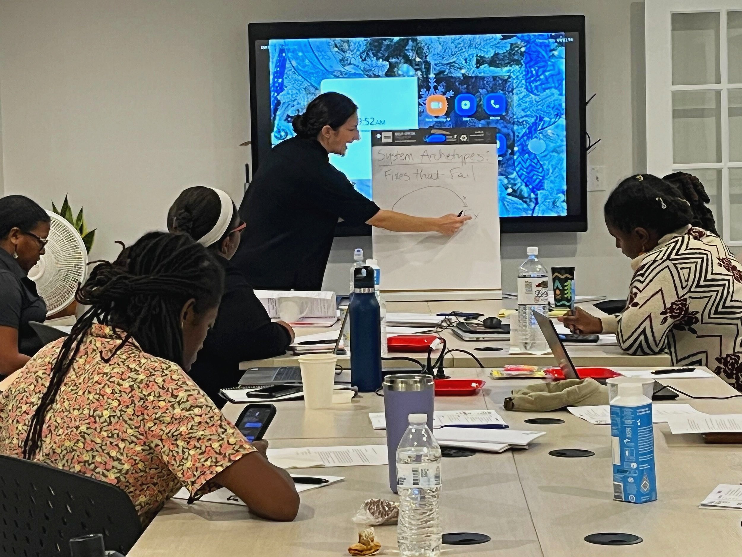 Christy Prouty presenting and discussing public policy and advocacy. 