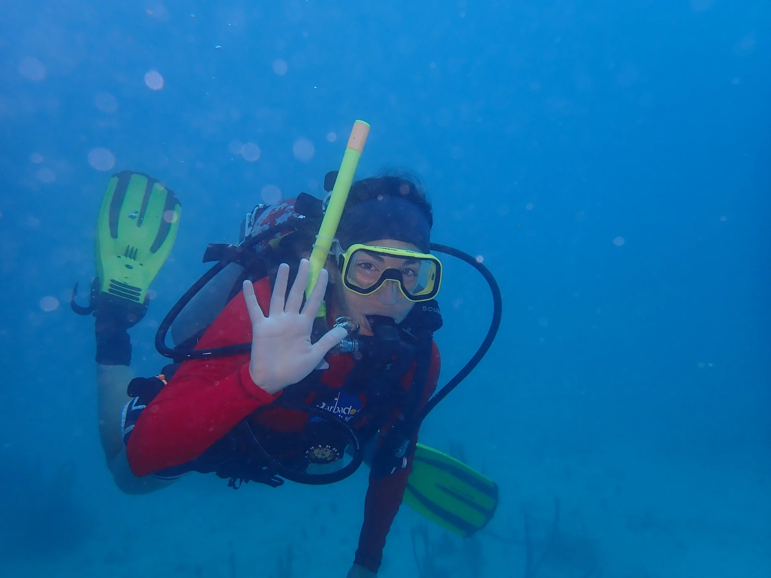 Christy Prouty, scuba diving with the community and putting the community and its people to the forefront of her efforts. 