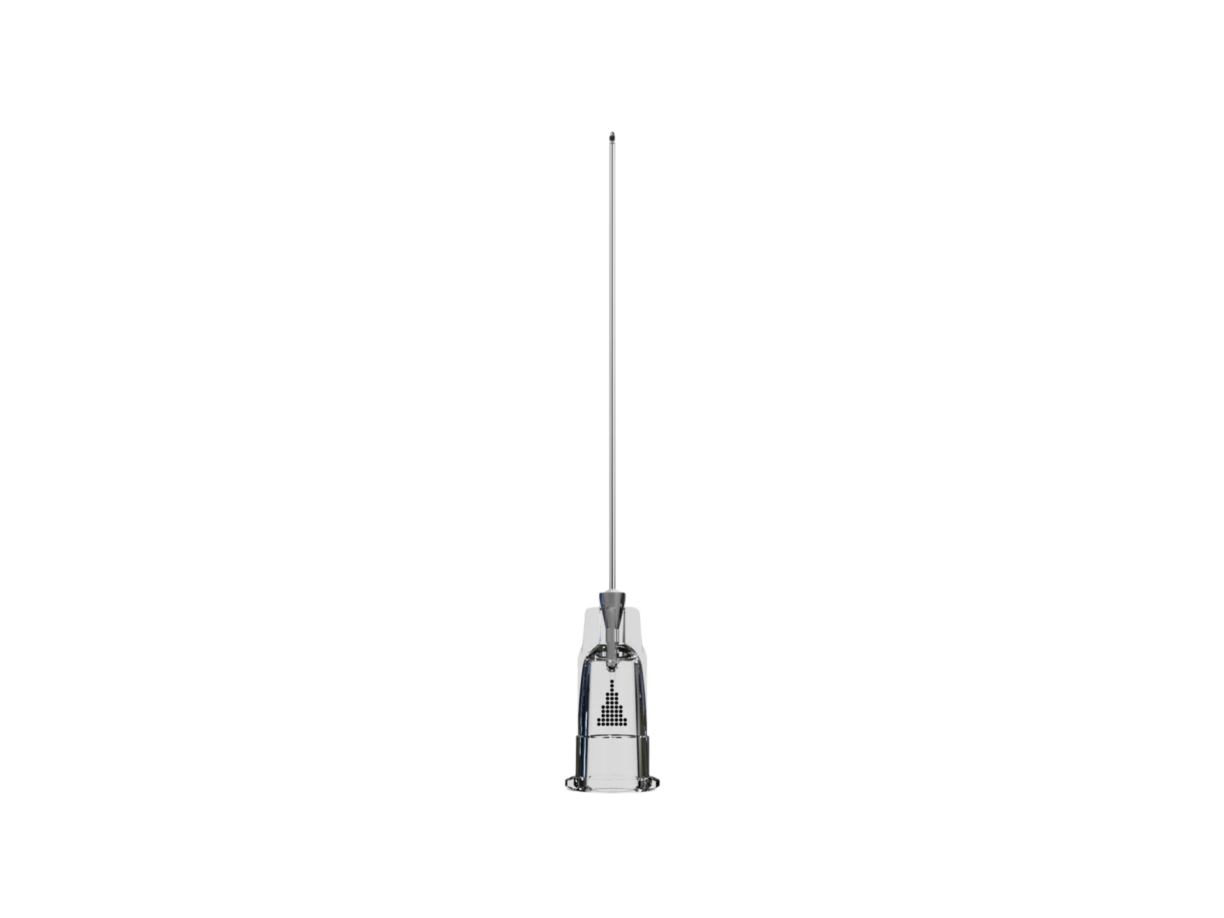TSK STERiGLIDE microcannula with clear side-port marking and hard polymer hub for precise filler delivery