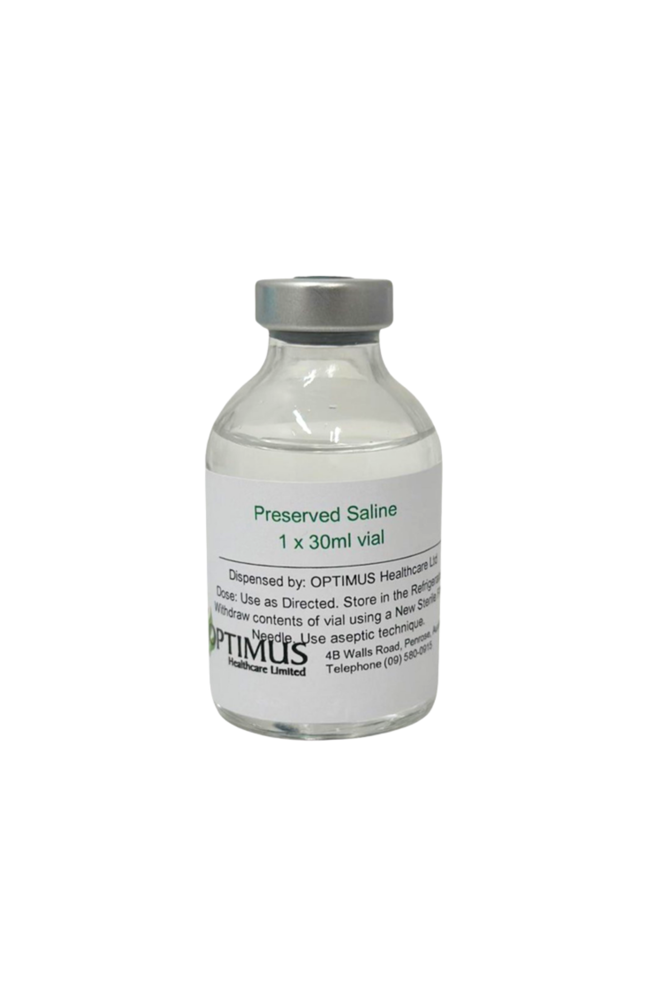 Preserved Saline 30mL ampoule sterile saline solution for cosmetic and medical procedures