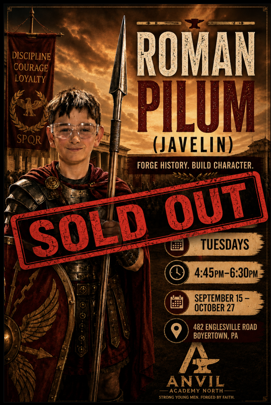 Roman Pilum (Javelin): Tuesday Afternoon