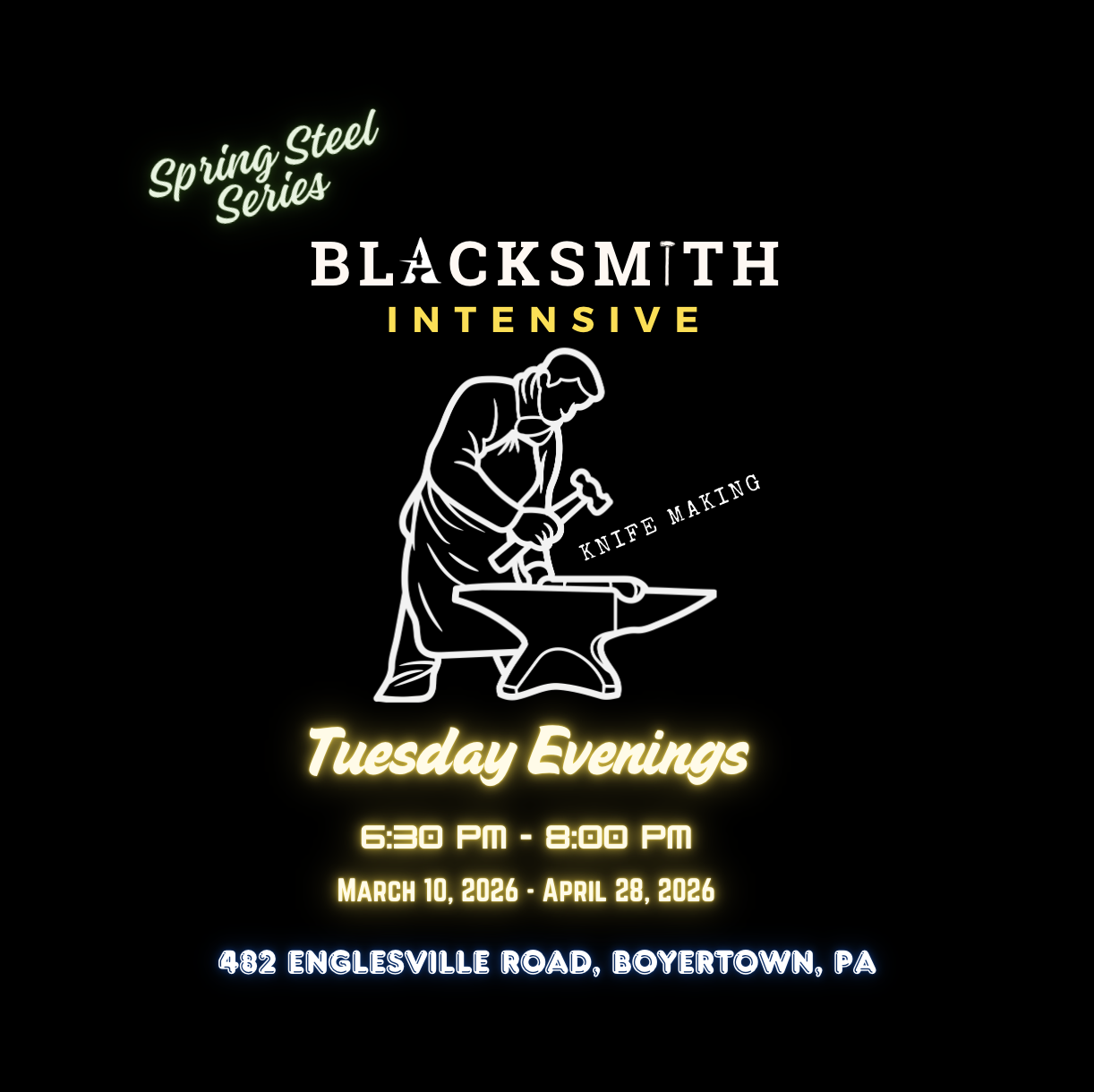 Knife-Making (Level 1, 2, 3) || Tuesday Evenings || 6:30pm-8:00pm